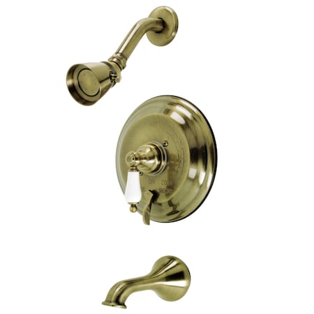 Kingston Brass KB36330PL Tub and Shower Faucet, Antique Brass KB36330PL